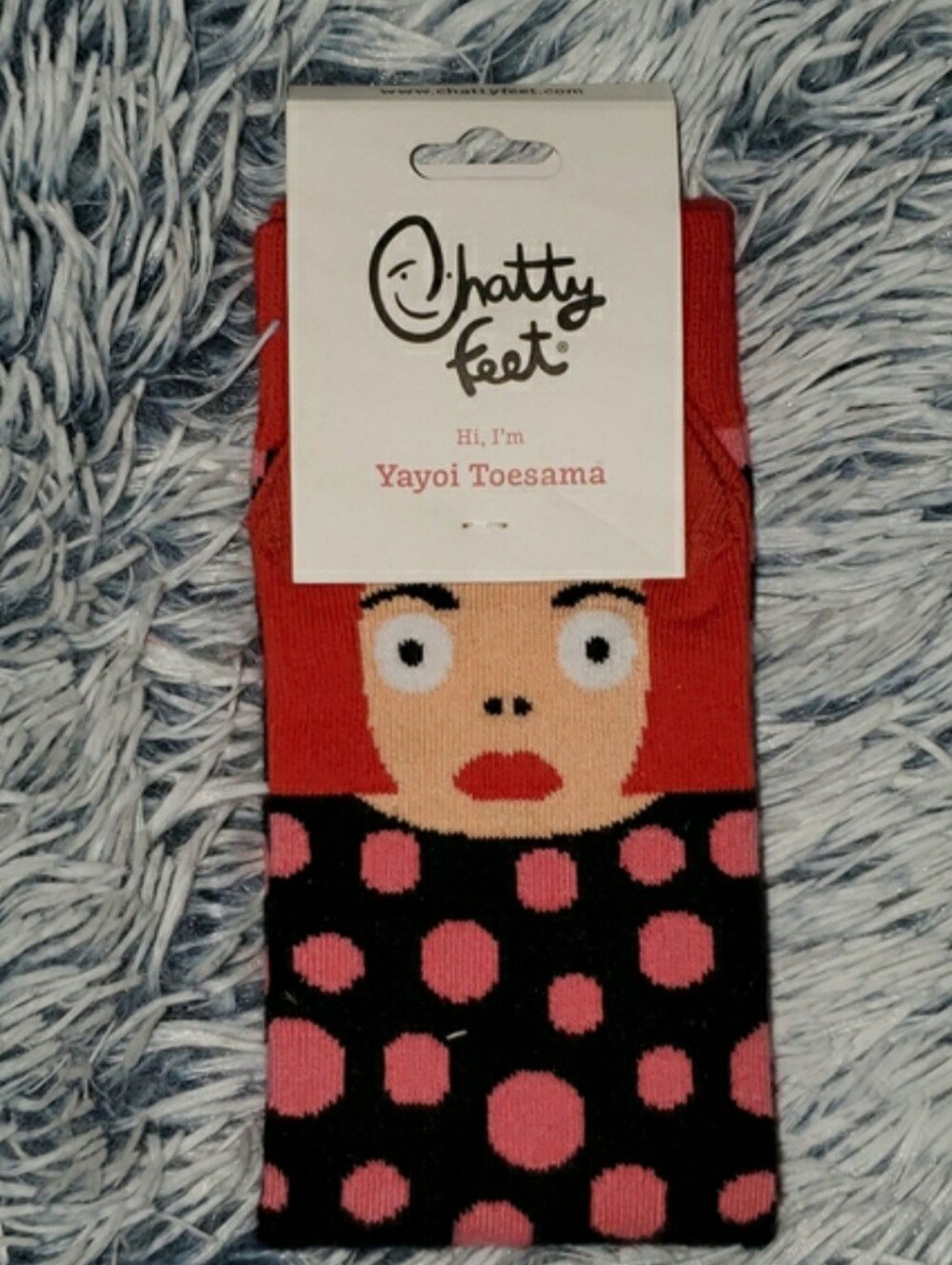 Chatty Feet Art Socks Yayoi Toesama NWT